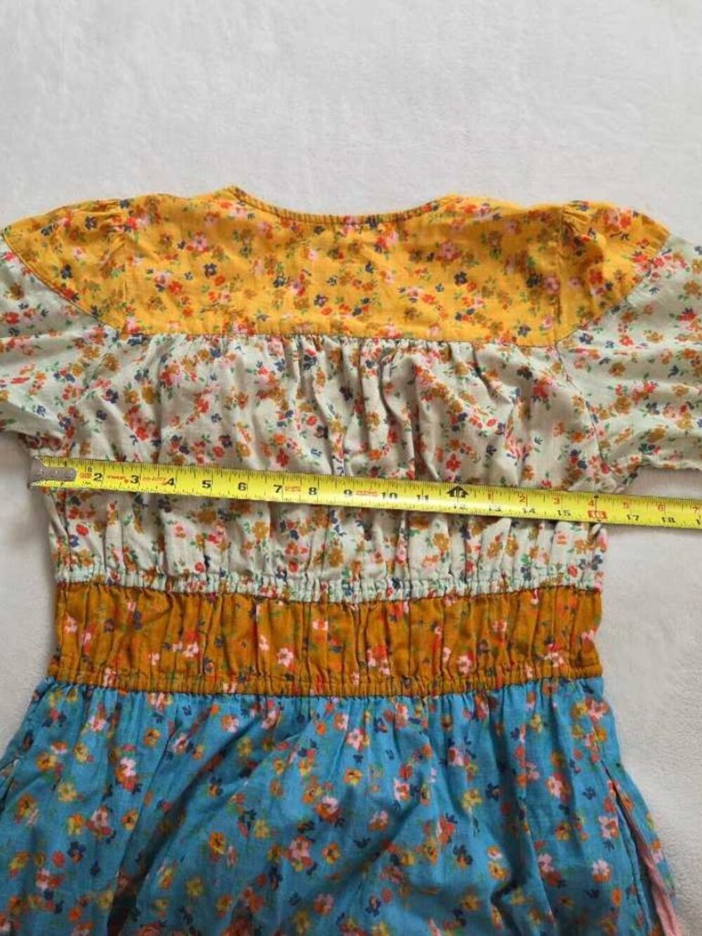 S By Anthropologie Tiered & True floral maxi prairie dress #4 - Picture 8 of 11